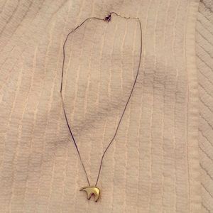 14k gold necklace with gold modern bear charm
